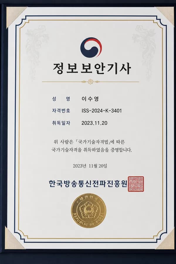 정보보안기사 자격증 - 한국방송통신전파진흥원
